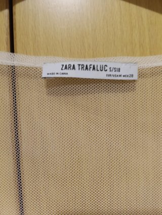 Top encaje Zara blanco