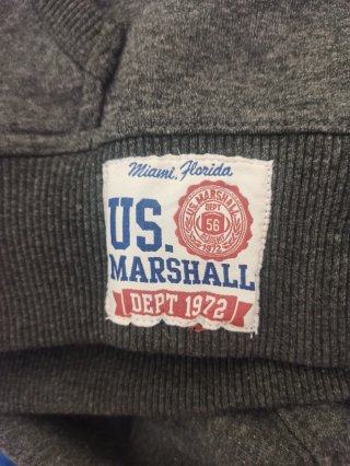 Sudadera con capucha gris U.S. Marshal