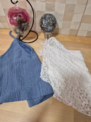 Pack 2 Tops (Azul y Blanco)
