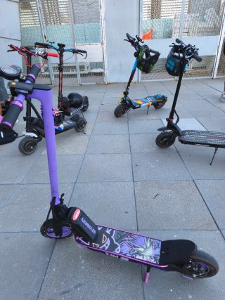 Patinete Eléctrico modificado Xiaomi pro 2 morado