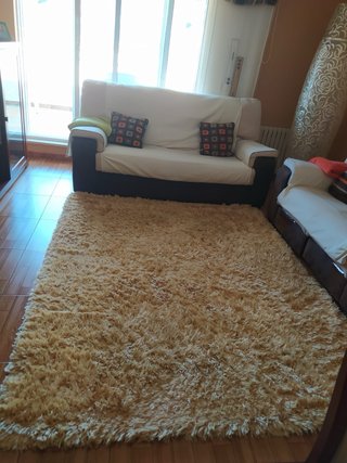 Alfombra pelo beige 2.50x2m