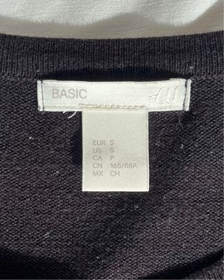 Cárdigan H&M Negro Talla S