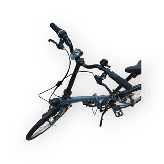 BICICLETA PLEGABLE BTWIN FOLDING 6 VELOCIDADES GRIS + LUZ DELANTERA Y TRASERA