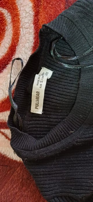 Camiseta ZARA Negra Mujer Talla XS
