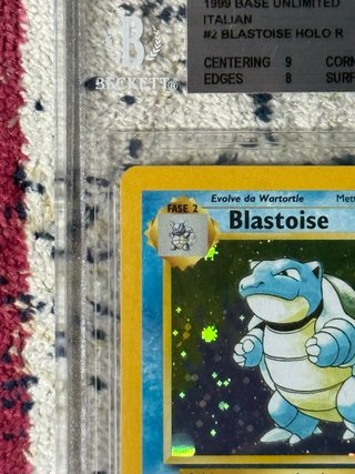 Blastoise Holo R 1999 Base Unlimited Italian BGS 8