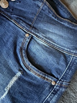 Pantalón vaquero pitillo cintura baja talla m