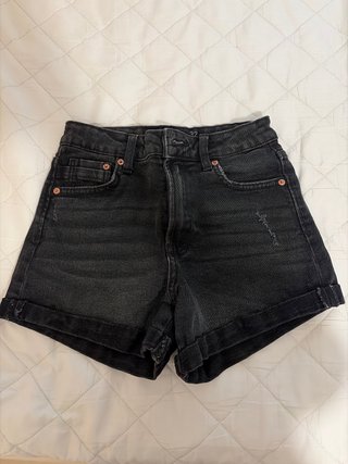 Pantalón corto vaquero negro talla 32
