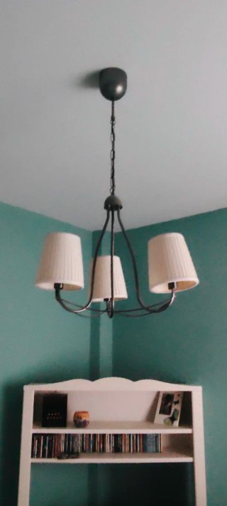 Lámpara gris metalizado colgante de 3 luces