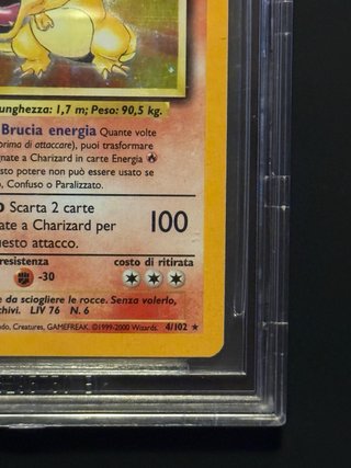 Charizard Holo set Base Unlimited 1999 Beckett 8.5