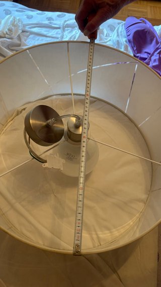 Lámpara de techo tela y plástico