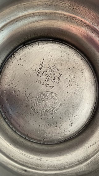 LAMPARA DE ACEITE/QUEROSENO ANTIGUA EN ESTAÑO 95%