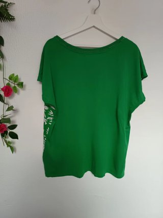 Blusa Verde Estampada Floral Talla 2XL