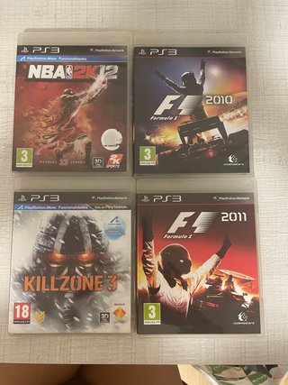 Lote 4 Juegos PS3: F1 2010, 2011, NBA 2K12, Killzo