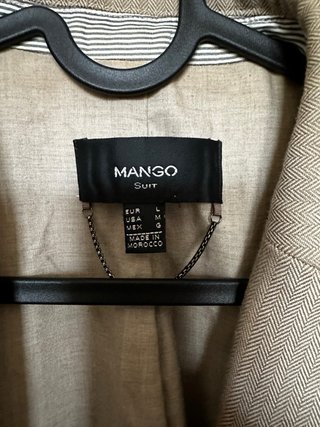 Chaqueta traje blazer mujer mango marrón talla L