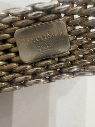 Pulsera Tiffany & Co. Malla Plata Ley