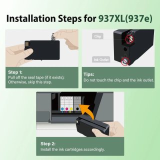 Set 4 Cartucce 937XL 937e Compatibili HP