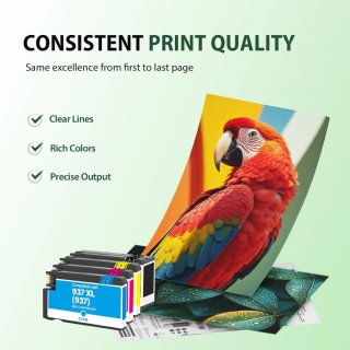 Set 4 Cartucce 937XL 937e Compatibili HP