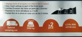 Calzos Óptima nivelación autocaravana + bolsa