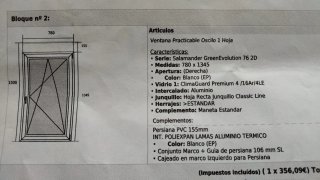 Ventana Practicable Oscilobatiente 1 Hoja