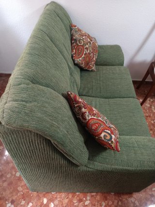 Sofá de 2 plazas verde