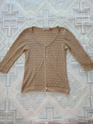 Stradivarius cárdigan beige talla M