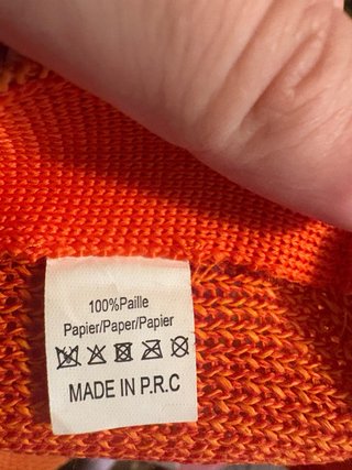 Gorra tejida naranja mujer