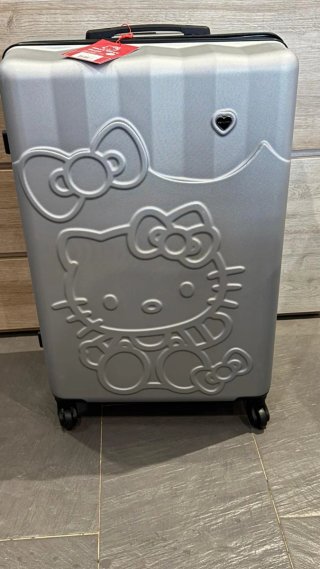 Set 3 Maletas Hello Kitty ABS Plata Oficial