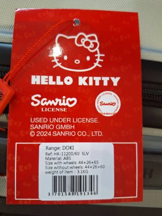 Set 3 Maletas Hello Kitty ABS Plata Oficial