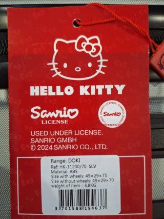 Set 3 Maletas Hello Kitty ABS Plata Oficial