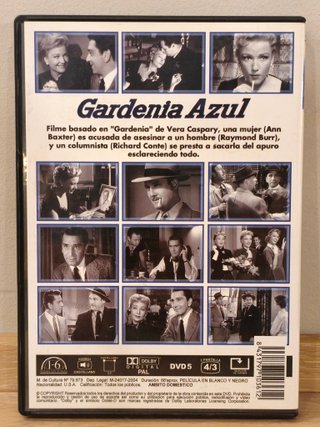 Gardenia Azul DVD Fritz Lang