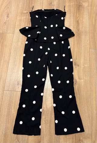 Mono Zara lunares blanco y negro nuevo
