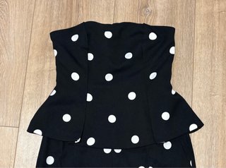 Mono Zara lunares blanco y negro nuevo