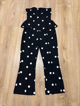 Mono Zara lunares blanco y negro nuevo