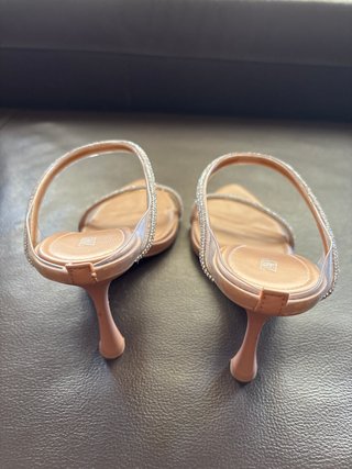 Sandalias Zara Talla 38 Tacón Fiesta Brillantes