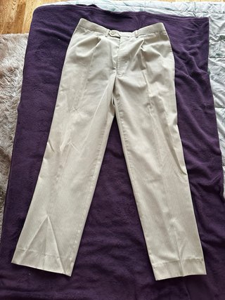 Conjunto traje pantalón americana beige talla L