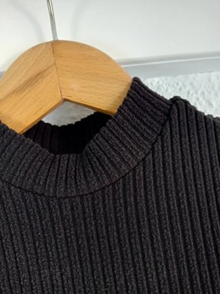 Vestido negro manga larga S