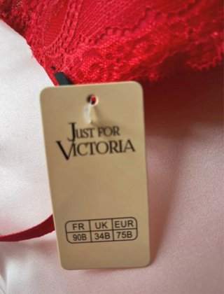 Reggiseno Victoria's Secret Rosso Pizzo 75B