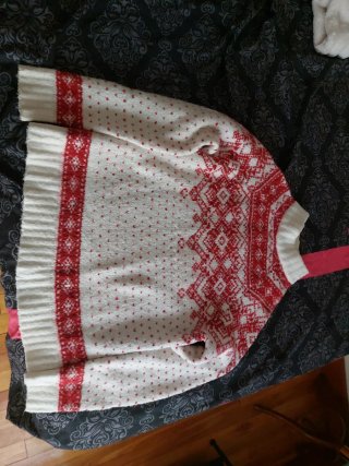 Jersey Fair Isle Rojo y Blanco