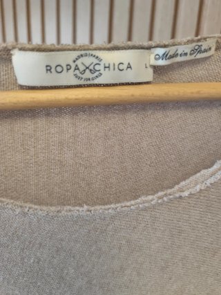 Camiseta Ropa Chica Hilo Beige Talla Única