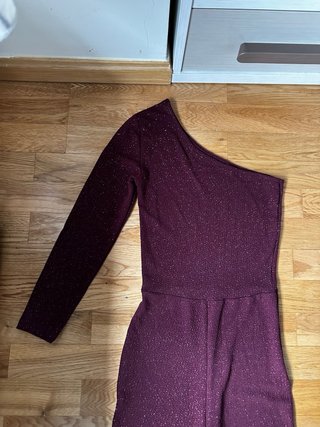 Mono largo burdeos ajustado mujer talla m nuevo