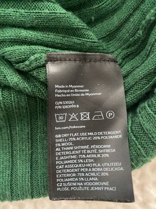 Vestido premamá verde de punto