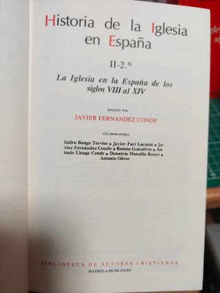 Colección Historia de la Iglesia en España 7 Tomos