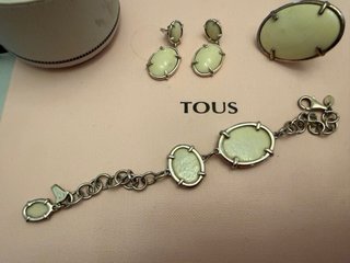 Conjunto Tous Beige y Plateado