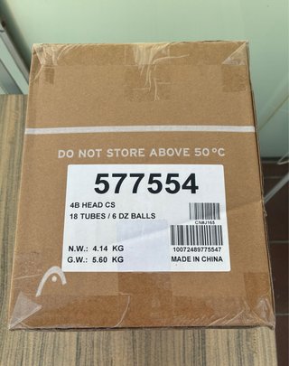 Caja 18 Botes Bolas Padel y Tenis HEAD CS Nuevas