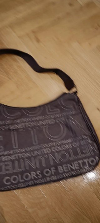 Bolso Benetton nylon marrón