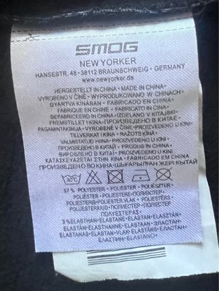 Chaqueta SMOG negra de rayas finas – Talla L