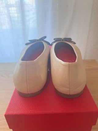 Bailarinas CH Carolina Herrera Piel Beige Lazo