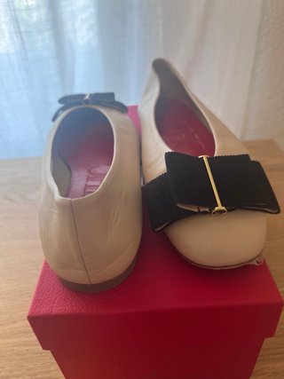 Bailarinas CH Carolina Herrera Piel Beige Lazo