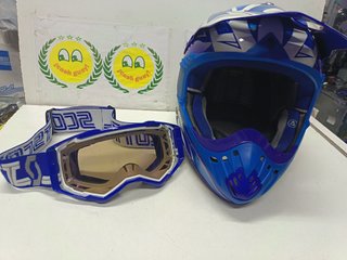 Casco Acerbis Azul + Gafas Scott