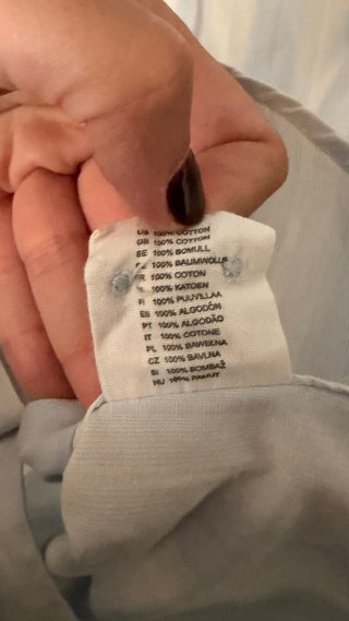 Camisa de rayas azul y blanco 100% algodón